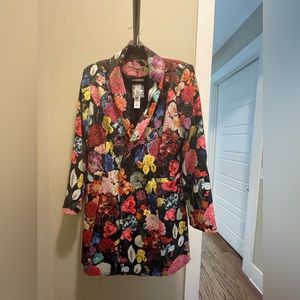 Alice + Olivia Latoya floral blazer mini dress - size 14 - brand new